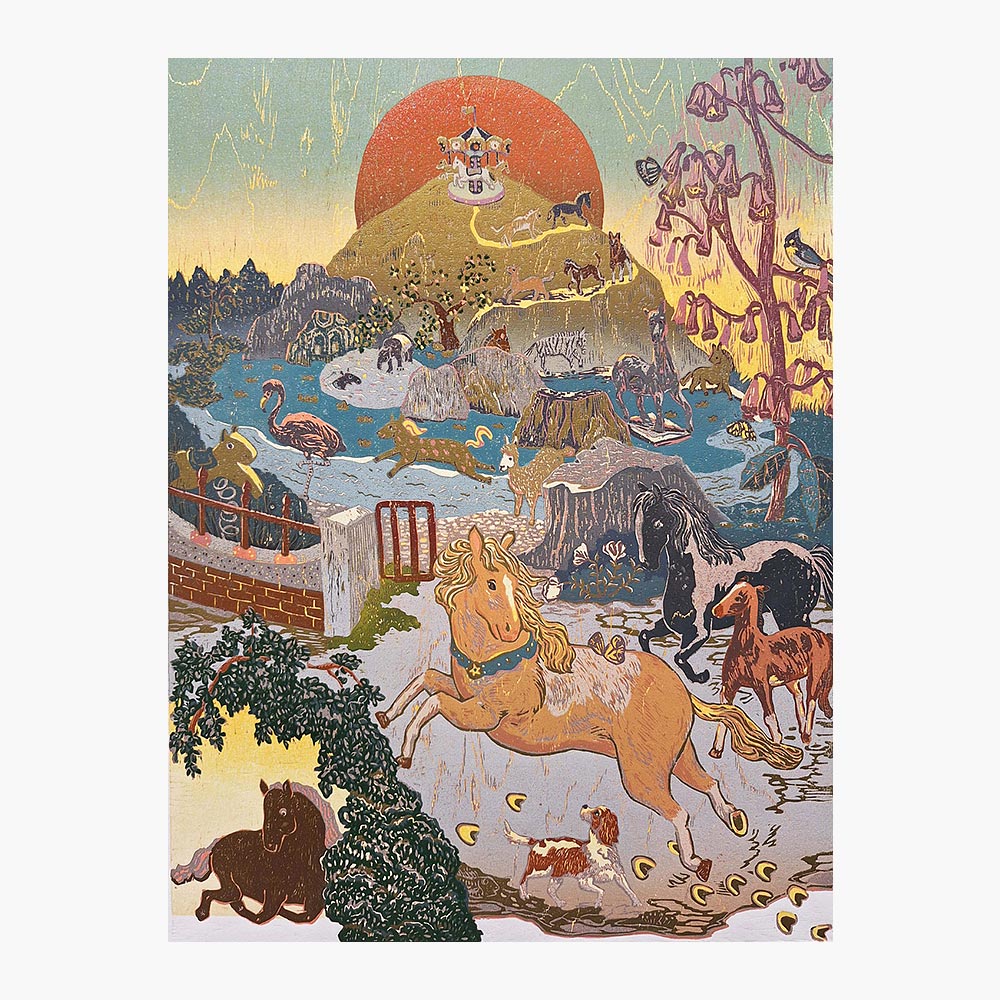 Echoing Hooves Along the Mountain Path